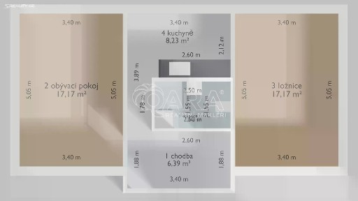 Prodej bytu 2+1 52 m²