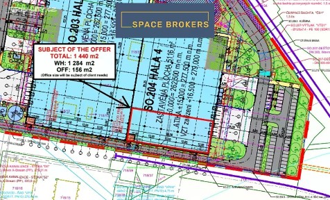 Pronájem skladového prostoru 1440 m²