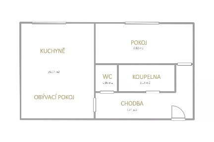 Prodej bytu 2+kk 34 m²