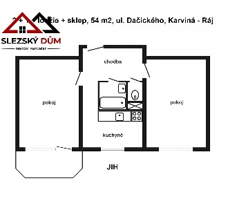 Prodej bytu 2+1 54 m²