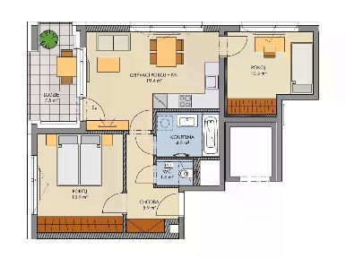 Prodej bytu 3+kk 63 m²