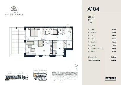 Prodej bytu 3+kk 62 m²