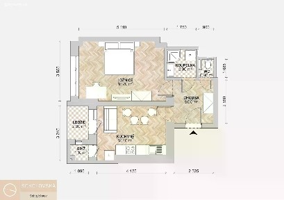 Pronájem bytu 2+kk 48 m²