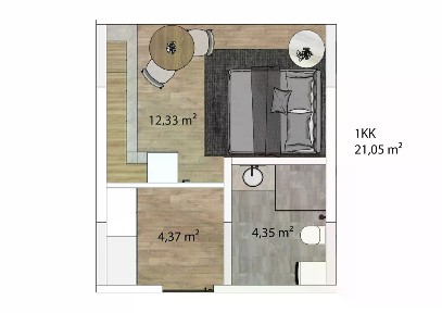 Prodej bytu 1+kk 21 m²