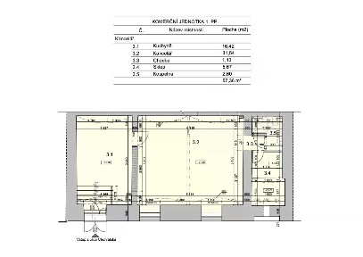 Pronájem kanceláře 57 m²