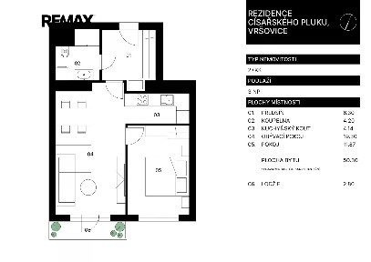 Prodej bytu 2+kk 51 m²