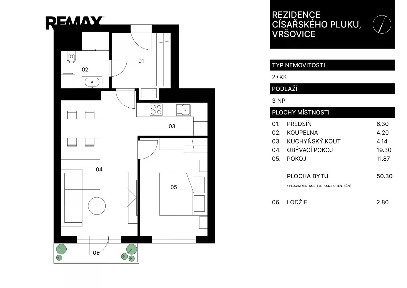 Prodej bytu 2+kk 51 m²