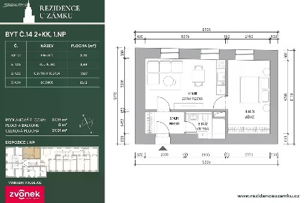 Prodej bytu 2+kk 38 m²