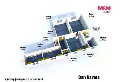 Pronájem bytu 2+1 90 m²