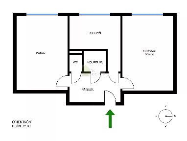 Prodej bytu 2+1 54 m²