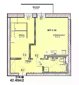 Prodej bytu 2+kk 48 m²