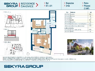 Prodej bytu 2+kk 58 m²