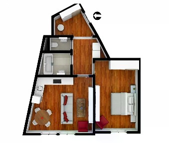 Pronájem bytu 2+kk 53 m²