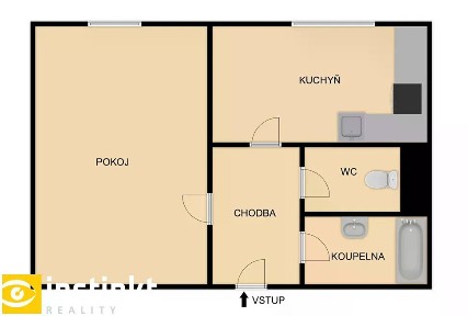 Pronájem bytu 1+1 34 m²