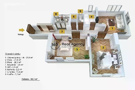 Prodej bytu 2+1 93 m²