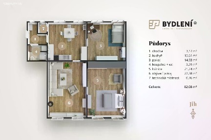 Prodej bytu 3+1 82 m²