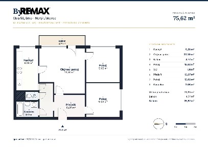 Prodej bytu 3+1 71 m²