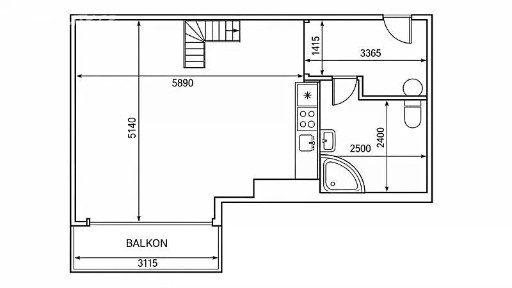 Pronájem bytu 1+kk 50 m²
