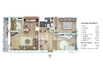 Prodej bytu 3+1 75 m²