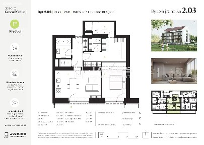 Prodej bytu 2+kk 64 m²