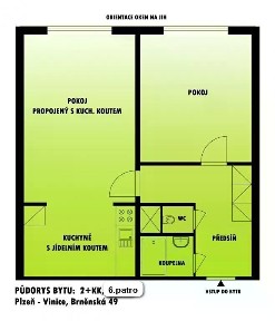 Pronájem bytu 2+kk 51 m²