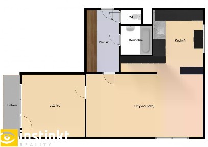 Pronájem bytu 2+kk 52 m²