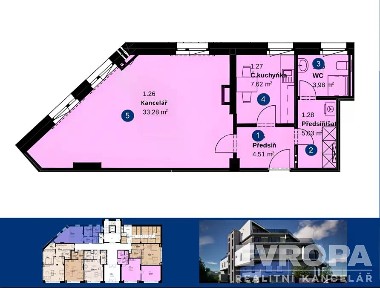 Prodej obchodního prostoru 57 m²