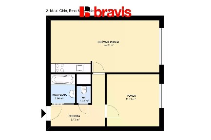 Pronájem bytu 2+kk 47 m²