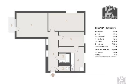 Prodej bytu 3+1 69 m²