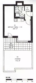 Pronájem bytu 1+kk 28 m²