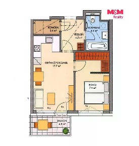 Prodej bytu 2+kk 43 m²