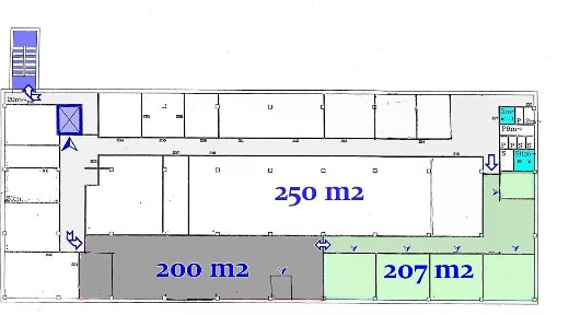 Pronájem skladového prostoru 200 m²