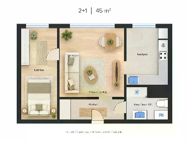 Prodej bytu 2+1 45 m²