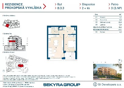 Prodej bytu 2+kk 47 m²