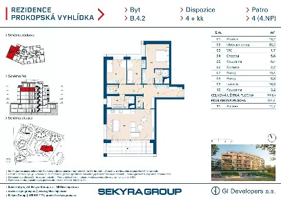 Prodej bytu 4+kk 101 m²
