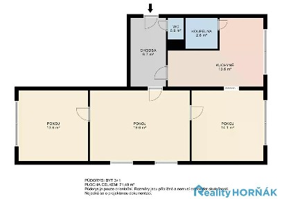 Prodej bytu 3+1 63 m²