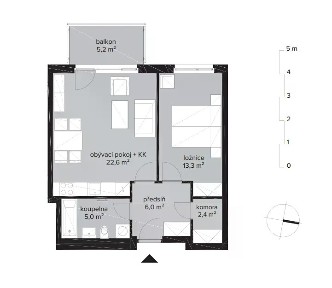 Prodej bytu 2+kk 57 m²