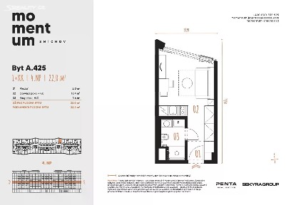 Prodej bytu 1+kk 23 m²