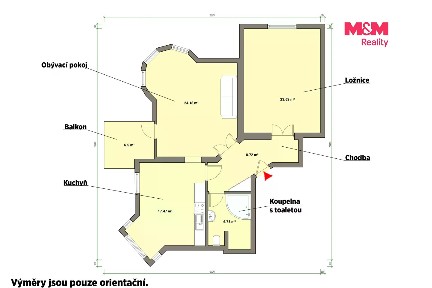 Pronájem bytu 3+kk 81 m²